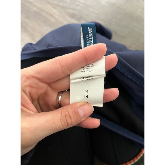 Jantizen Women’s Swim Skirt Navy Blue Modest size 14 - Picture 3 of 6